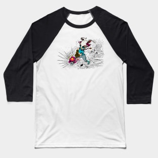 SKATING BLOODY RABBIT 019 Baseball T-Shirt